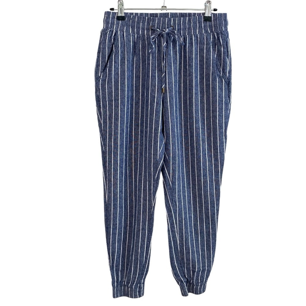 Revamped - Blue Stripe Linen Blend Pant - M china